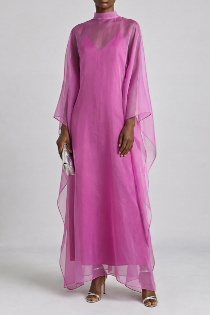 Karina High Neck Mesh Maxi Dress