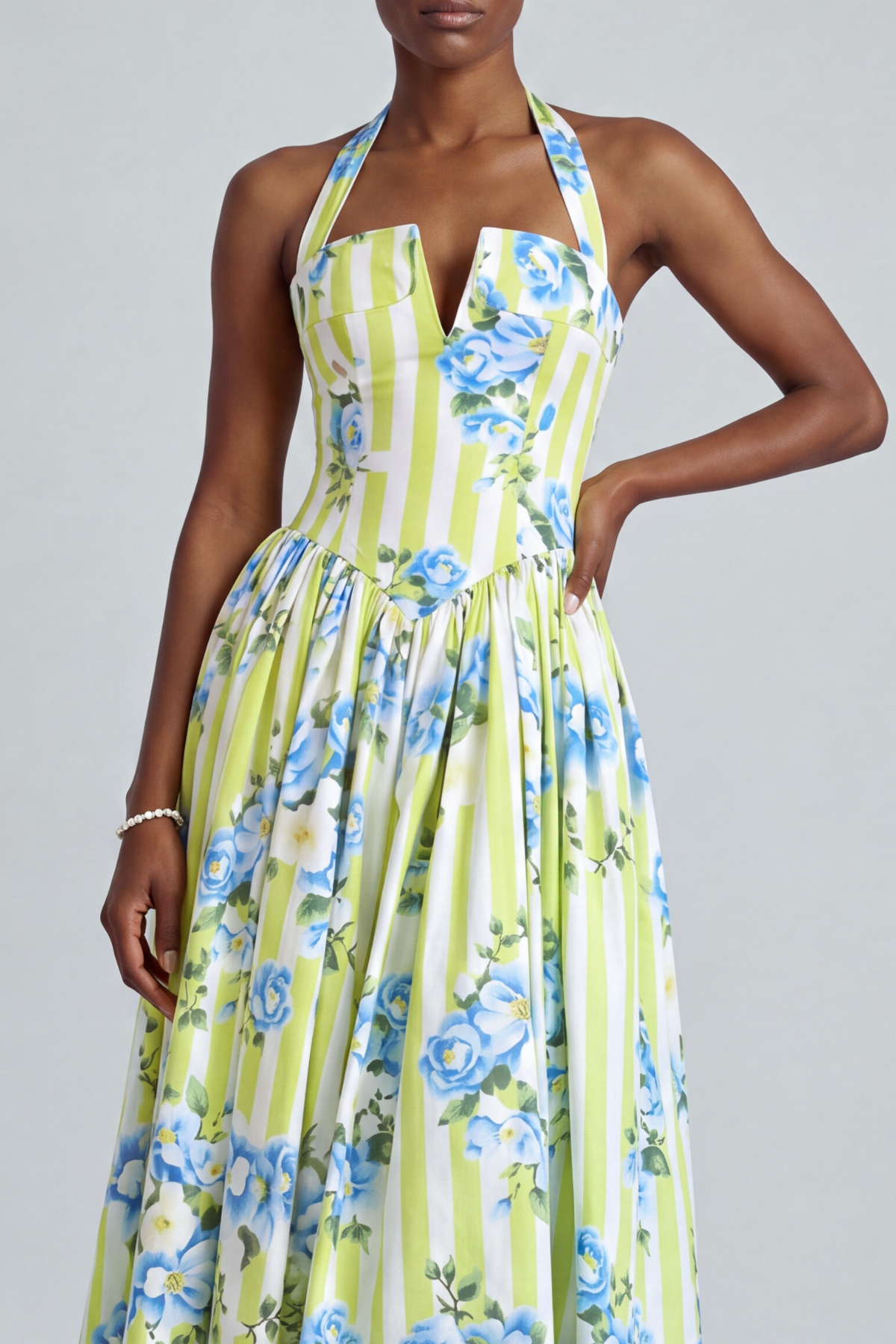 Lacey Floral Strap Maxi Dress