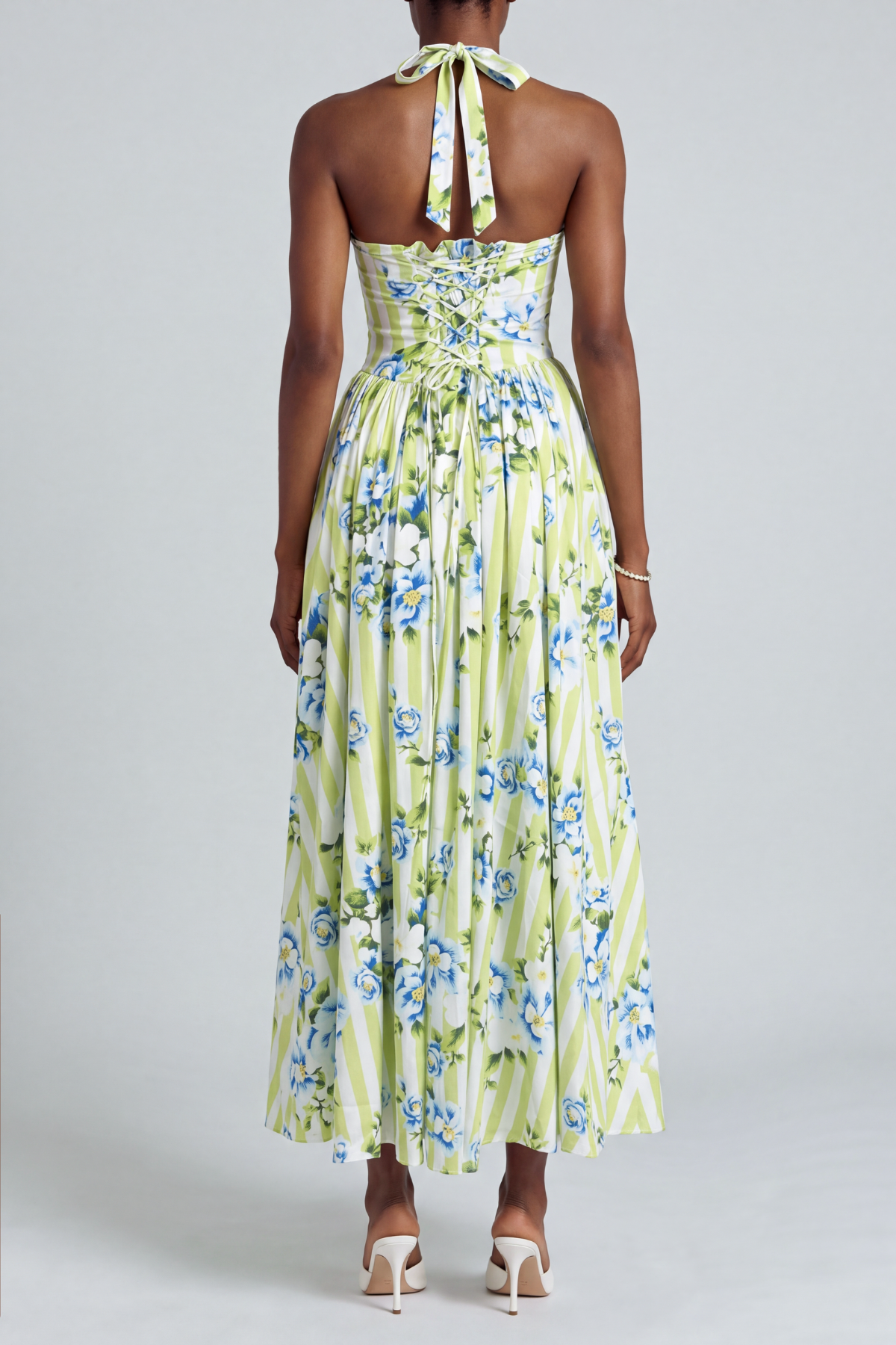 Lacey Floral Strap Maxi Dress