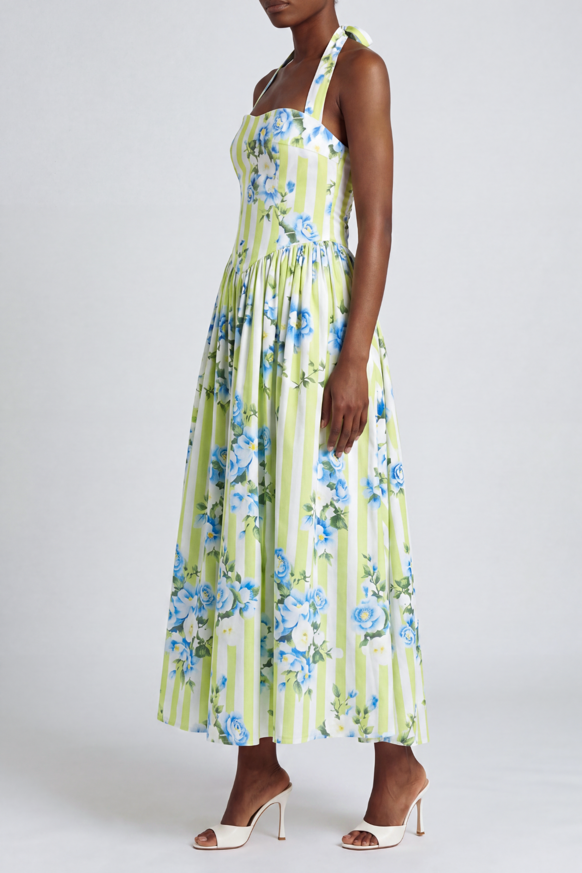 Lacey Floral Strap Maxi Dress