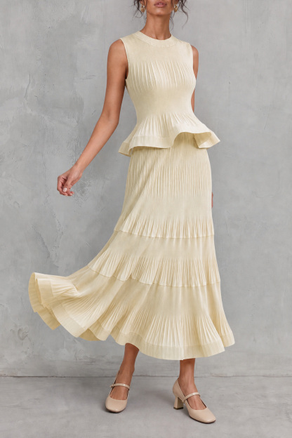 Lilith Sleeveless Ruffle Skirt Set 
