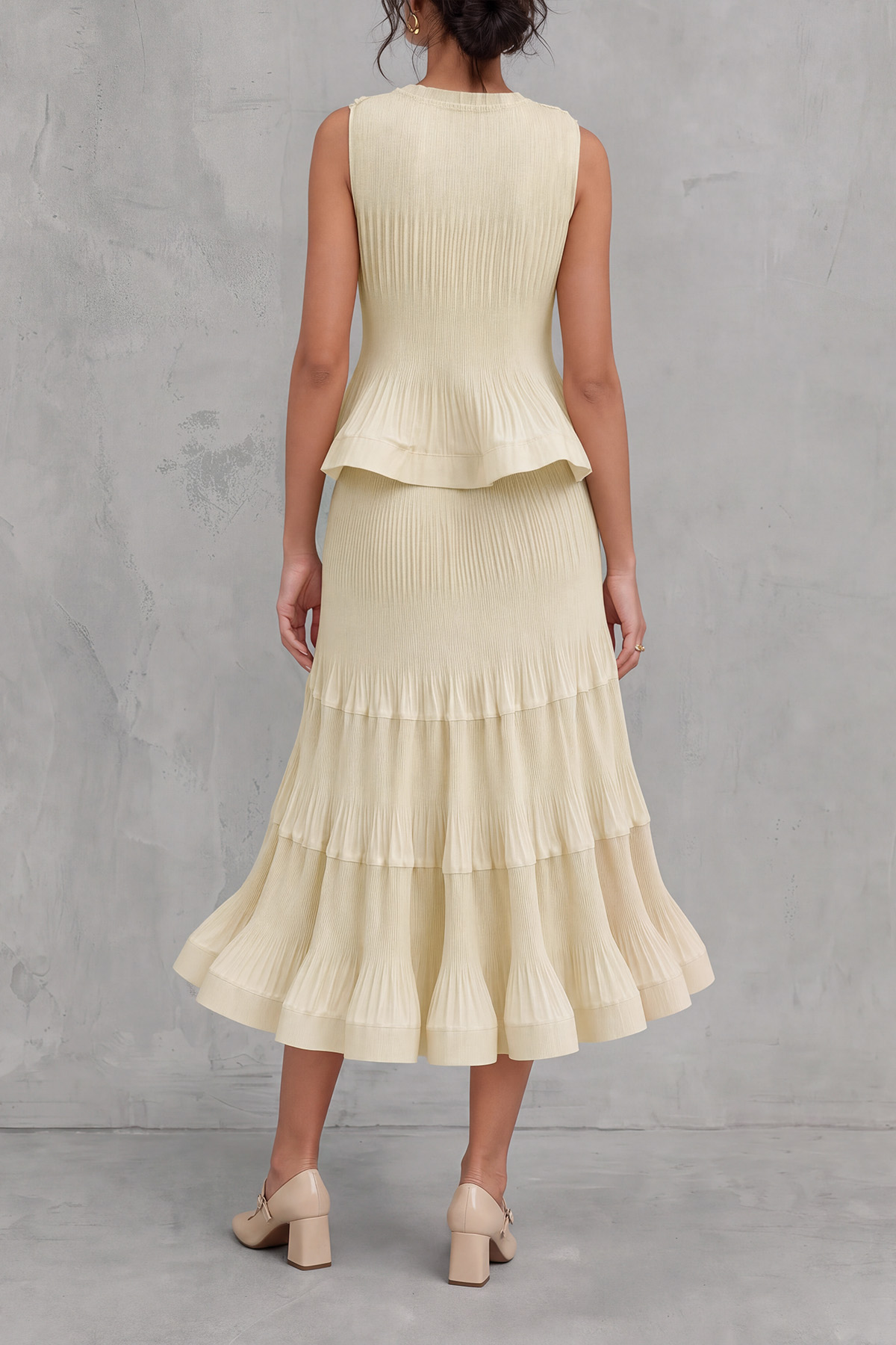 Lilith Sleeveless Ruffle Skirt Set 