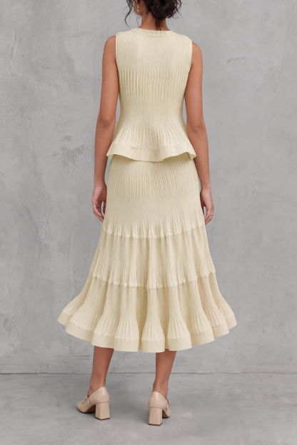 Lilith Sleeveless Ruffle Skirt Set 