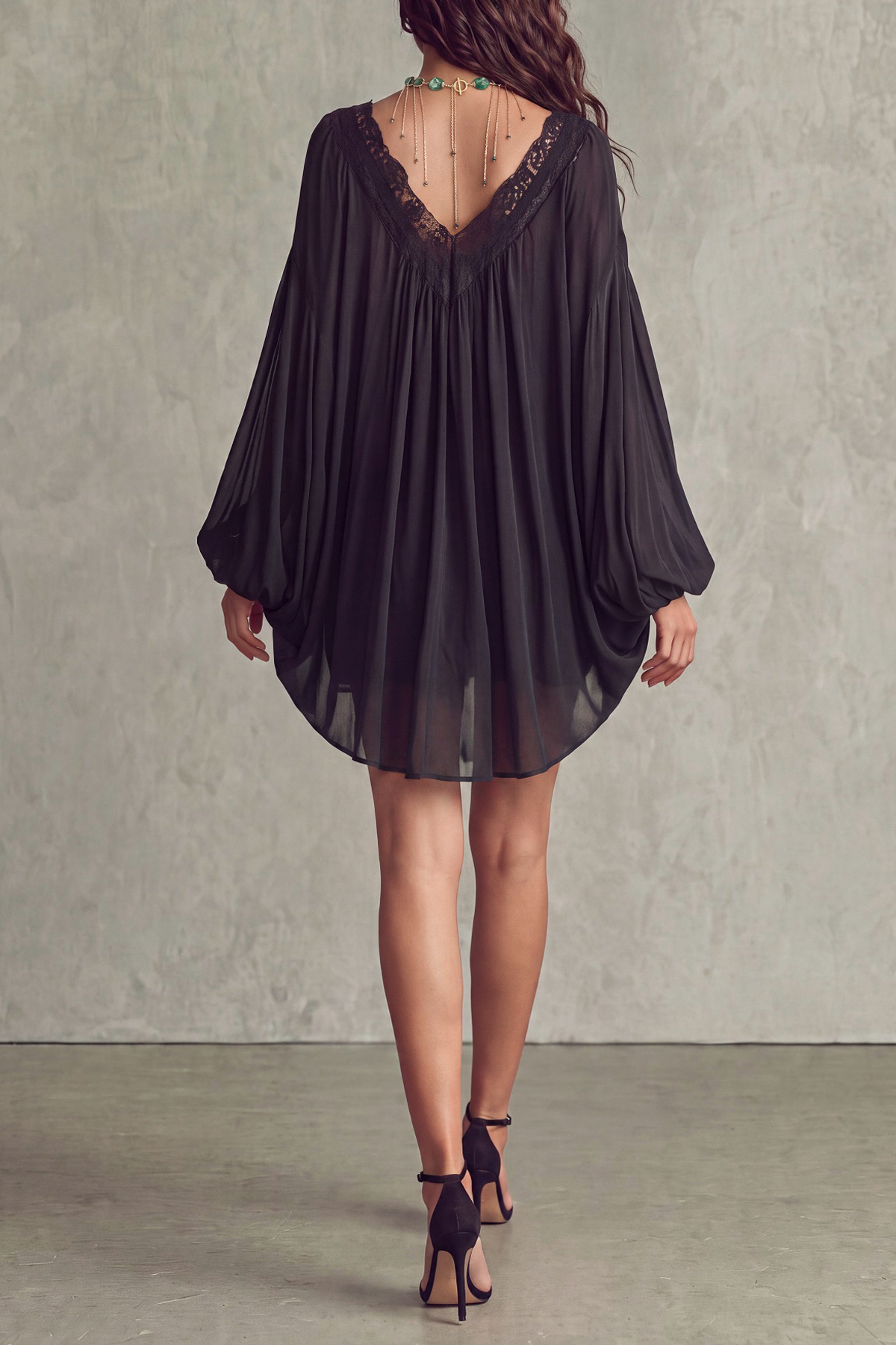Lumora Halter Neck Lace Mini Dress