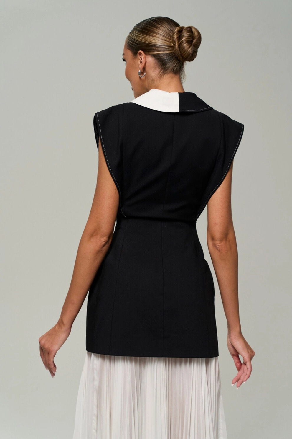 Esme V Neck Pleated Midi Dress