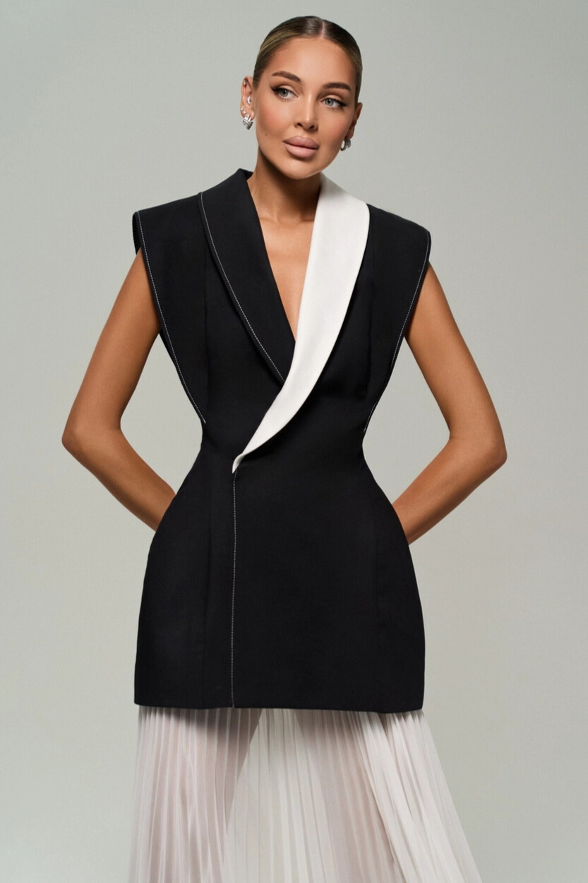 Esme V Neck Pleated Midi Dress