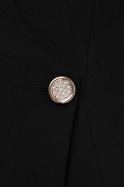 Cinda Cape Sleeve Mini Suit Dress In Black