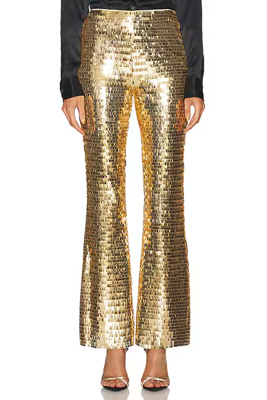 Orla Plunge Neck Blazer Sequin Set In Gold