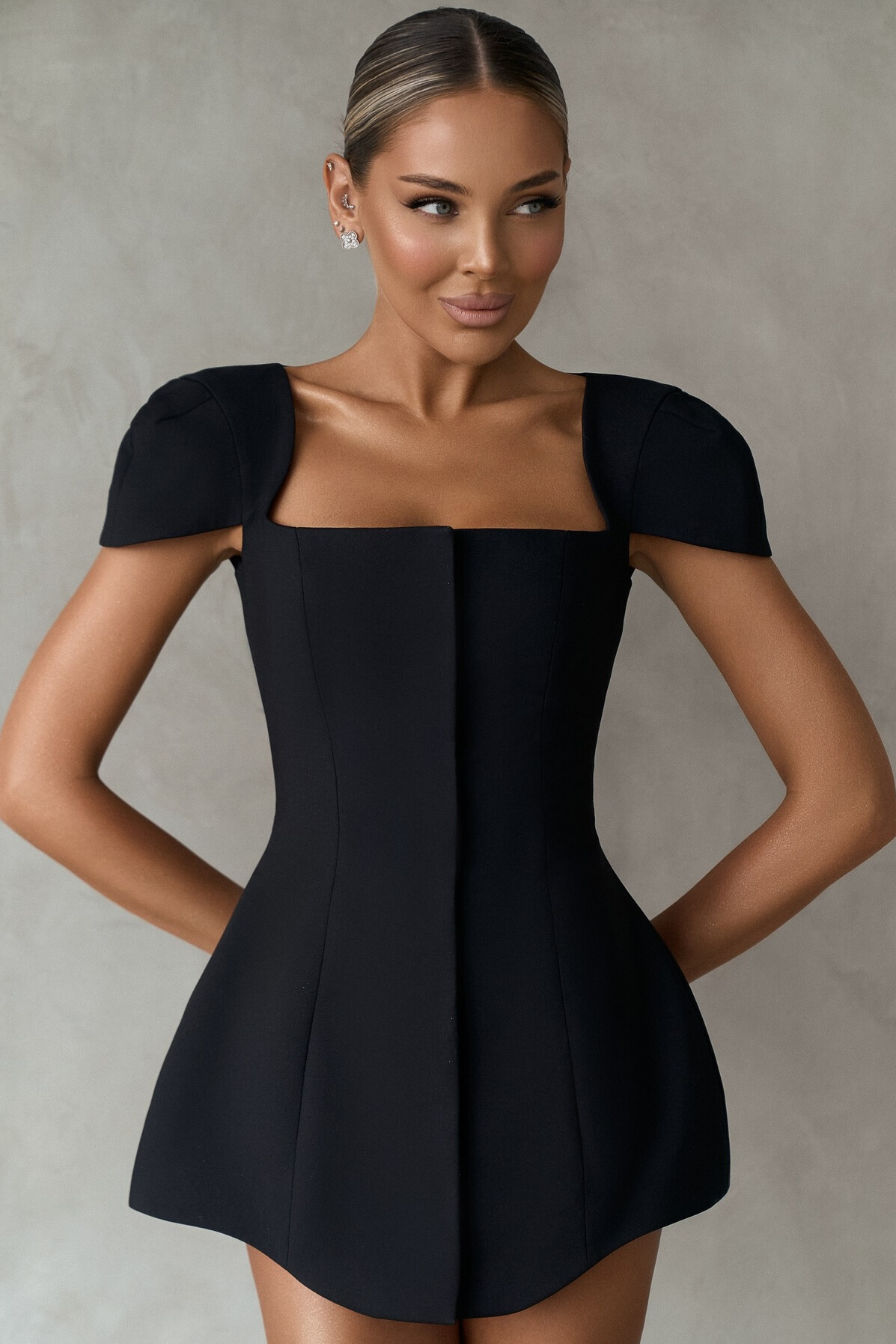 Lindro Mermaid Mesh Maxi Dress Set In Black