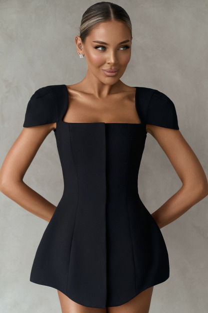 Lindro Mermaid Mesh Maxi Dress Set In Black