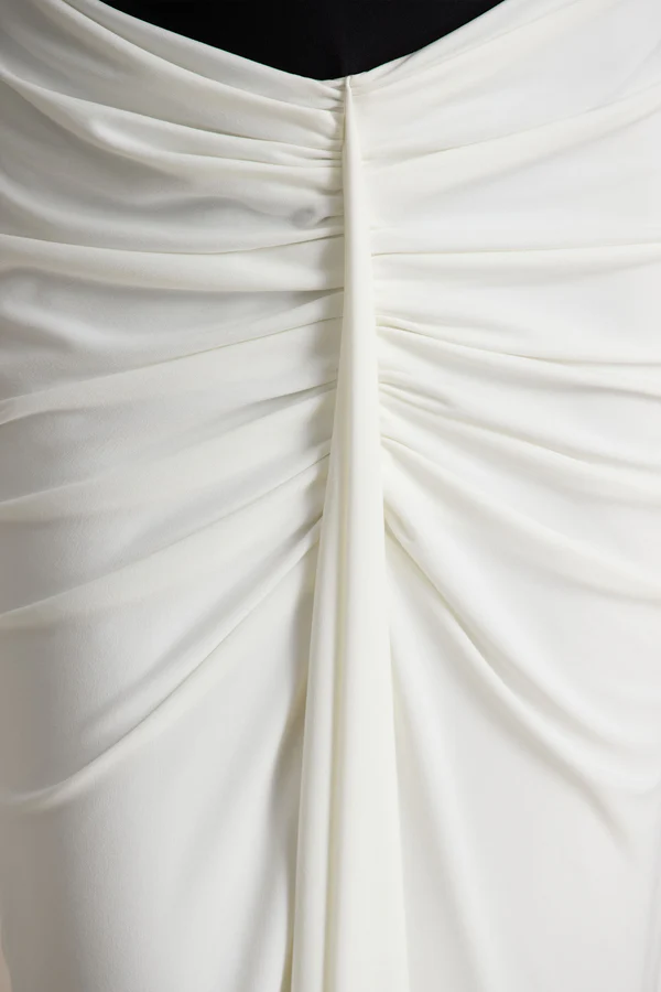 Fenna Long Sleeve Ruched Colorblock Maxi Dress