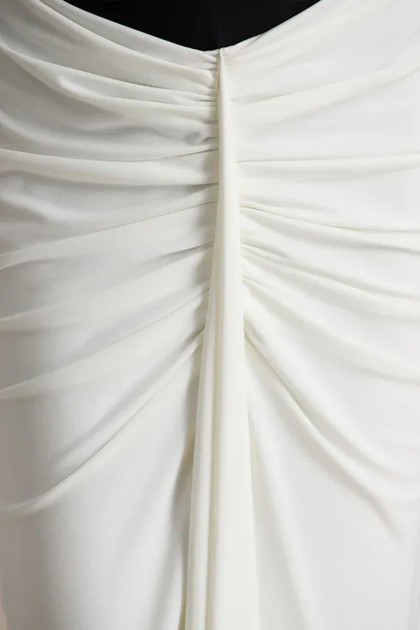 Fenna Long Sleeve Ruched Colorblock Maxi Dress