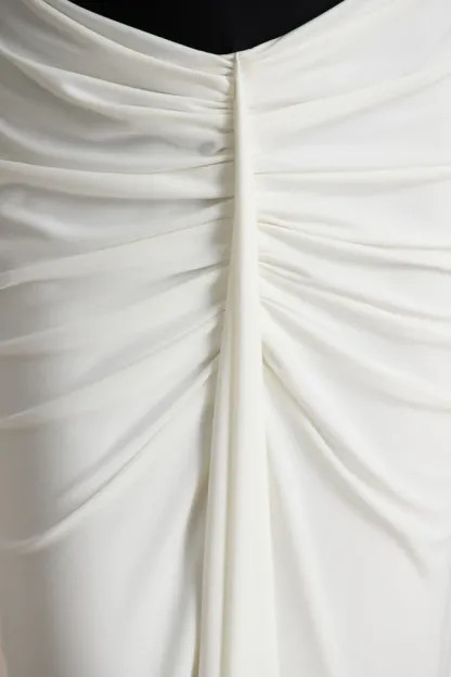 Fenna Long Sleeve Ruched Colorblock Maxi Dress