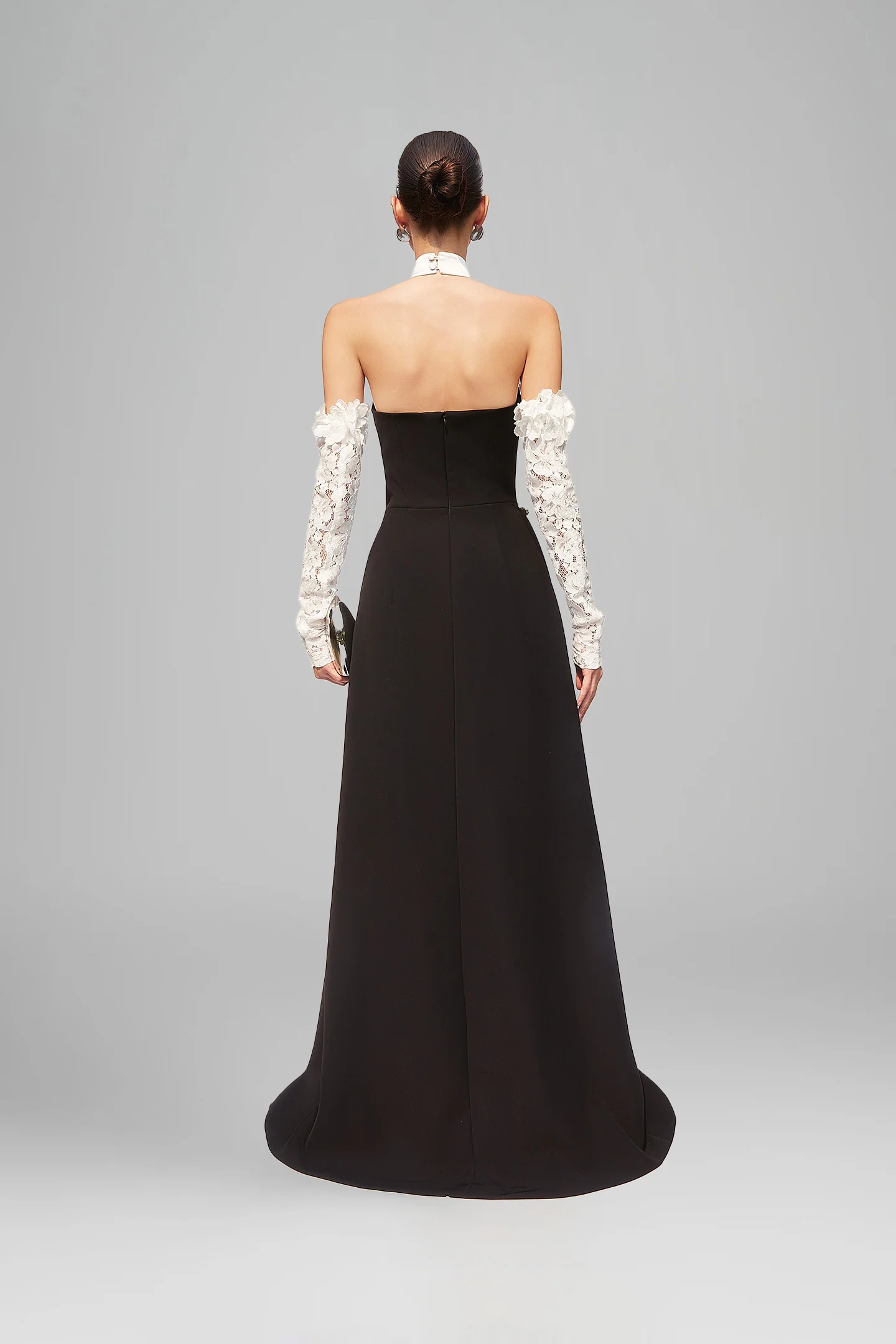 Liola Halterneck Flower Pleated Maxi Dress