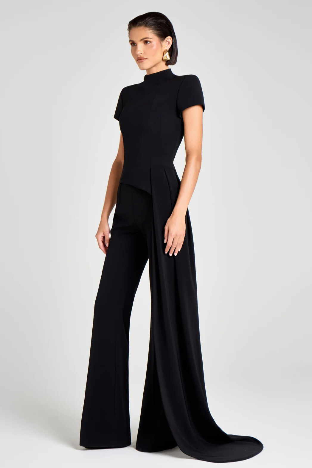 Cosima Deconstruct Draped Pants Set In Black