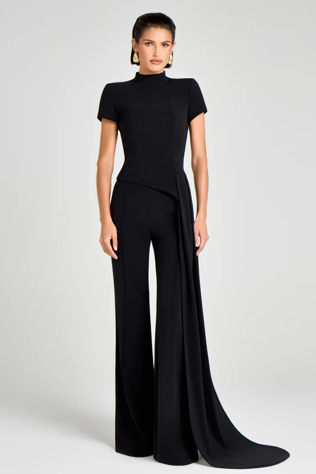 Cosima Deconstruct Draped Pants Set In Black