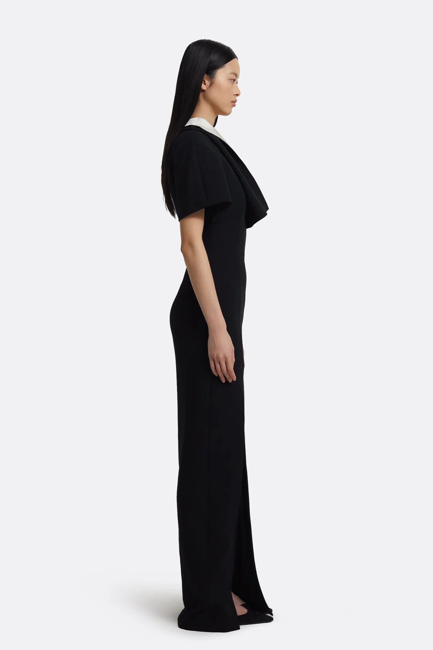 Ira One Shoulder Asymmetric Draped Split Maxi Dress