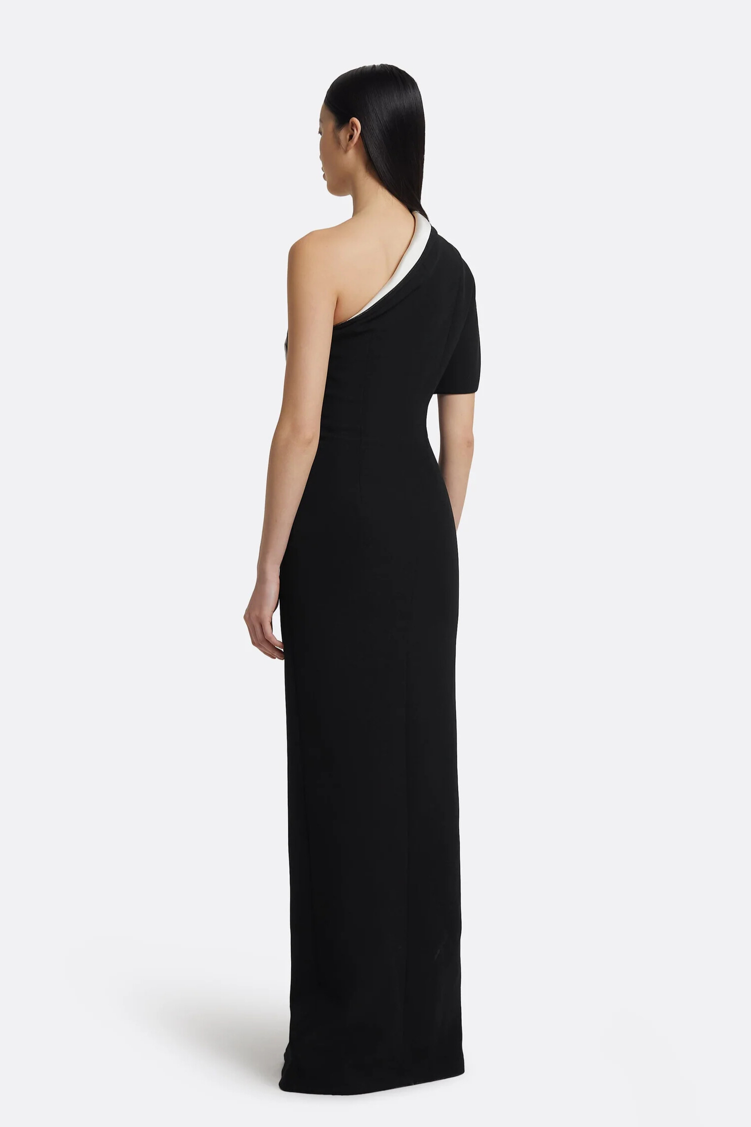Ira One Shoulder Asymmetric Draped Split Maxi Dress