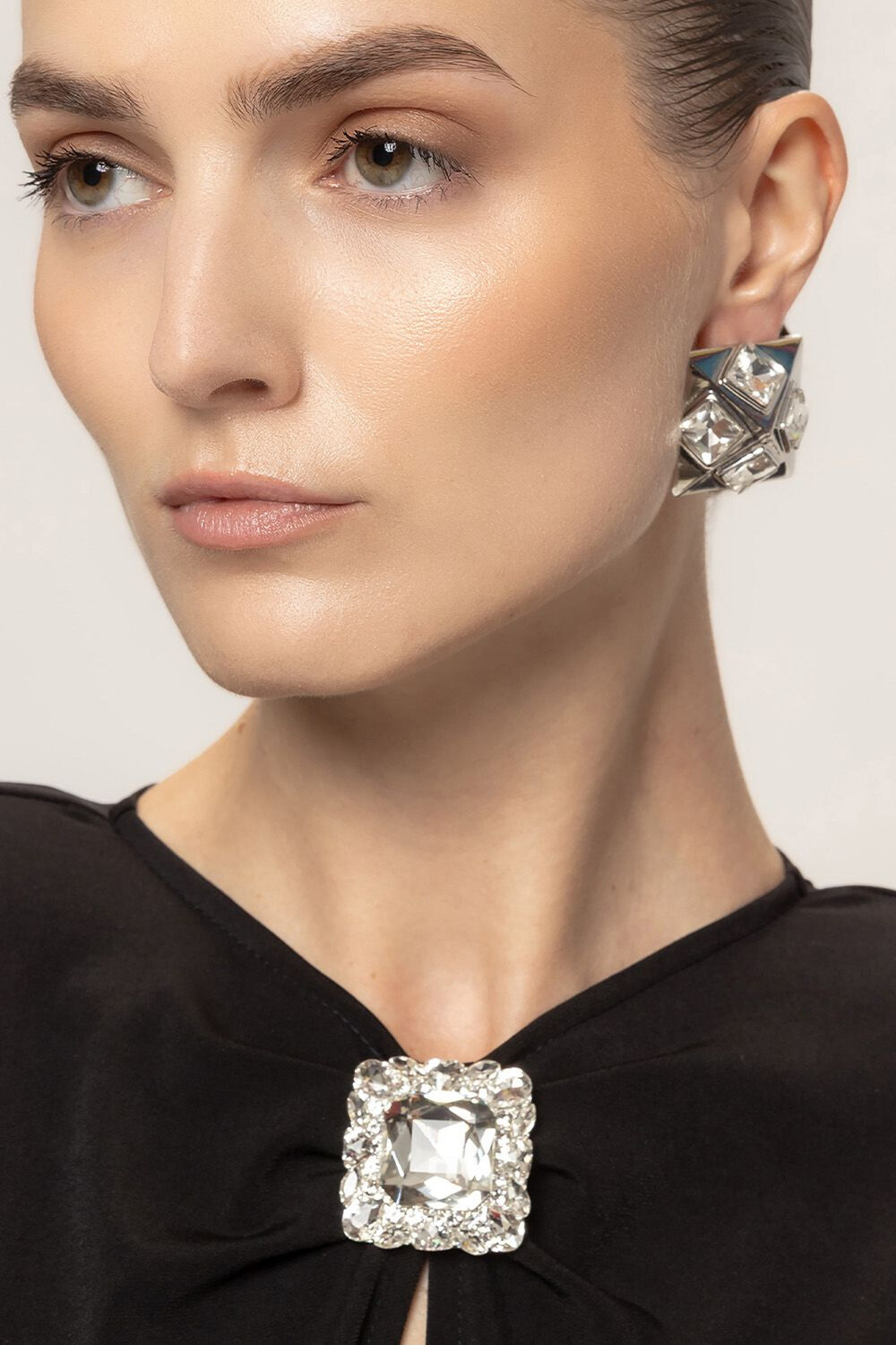 Sabrina Cutout Corset Split Maxi Dress In Black