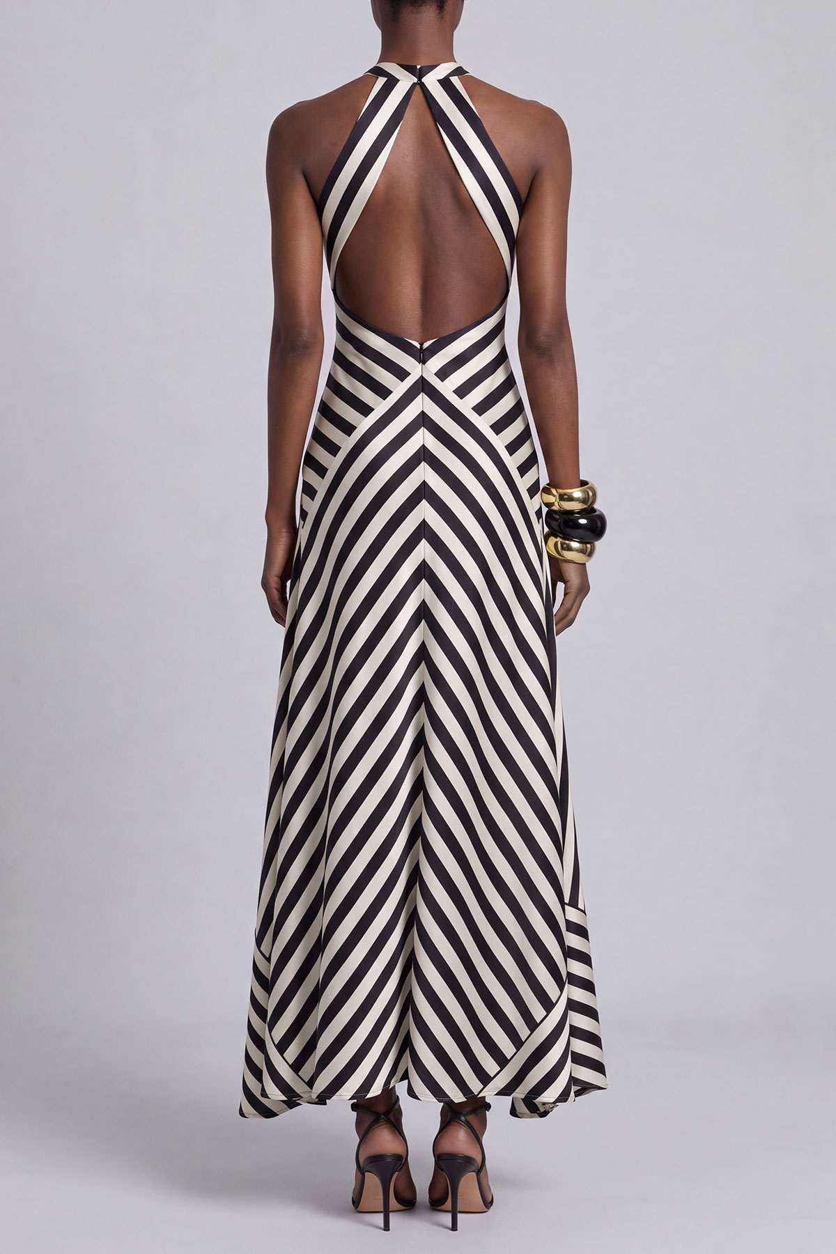 Madeline Stripe Backless Maxi Dress