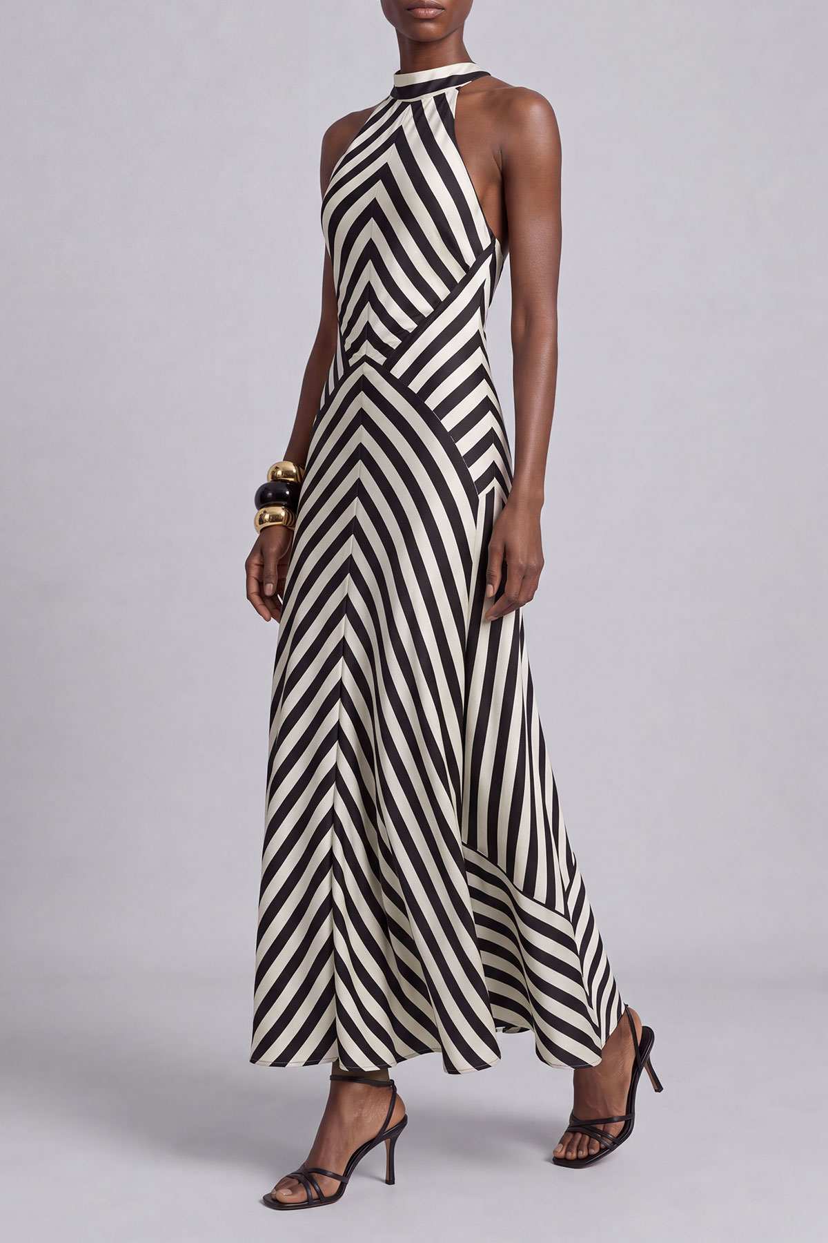 Madeline Stripe Backless Maxi Dress