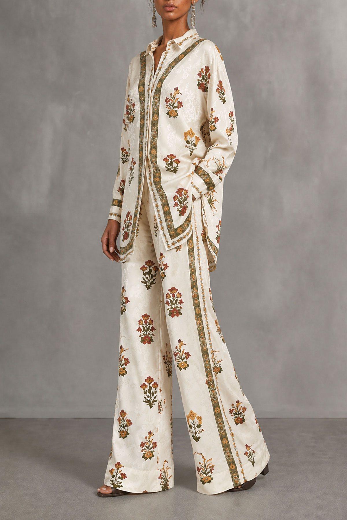 Maisie Floral Print Wide Leg Pants Set