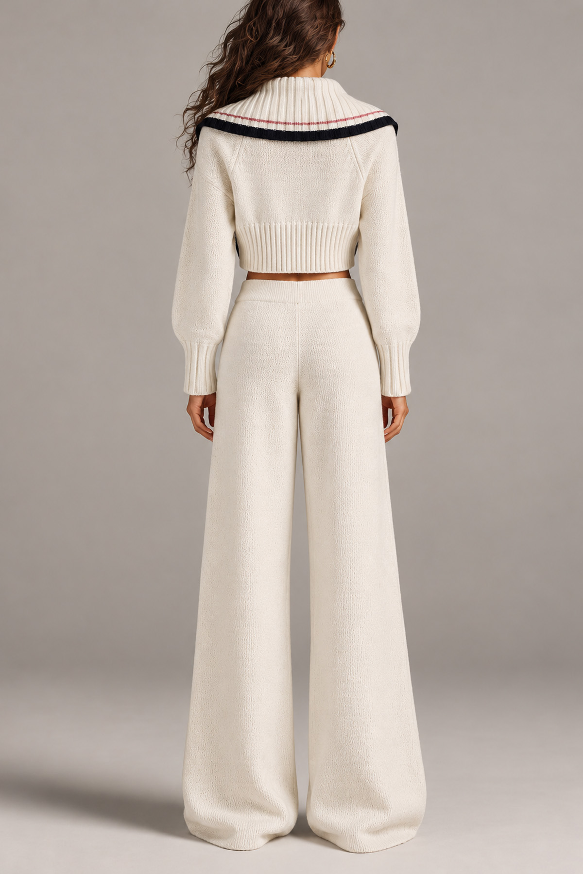 Oriana Knit Striped Pants Set