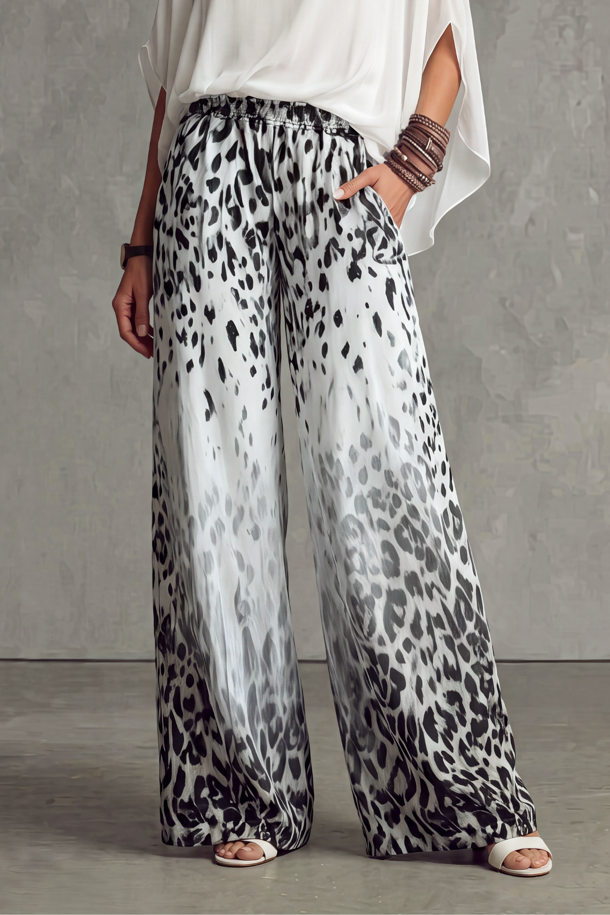 Zyphora Leopard Print Pants
