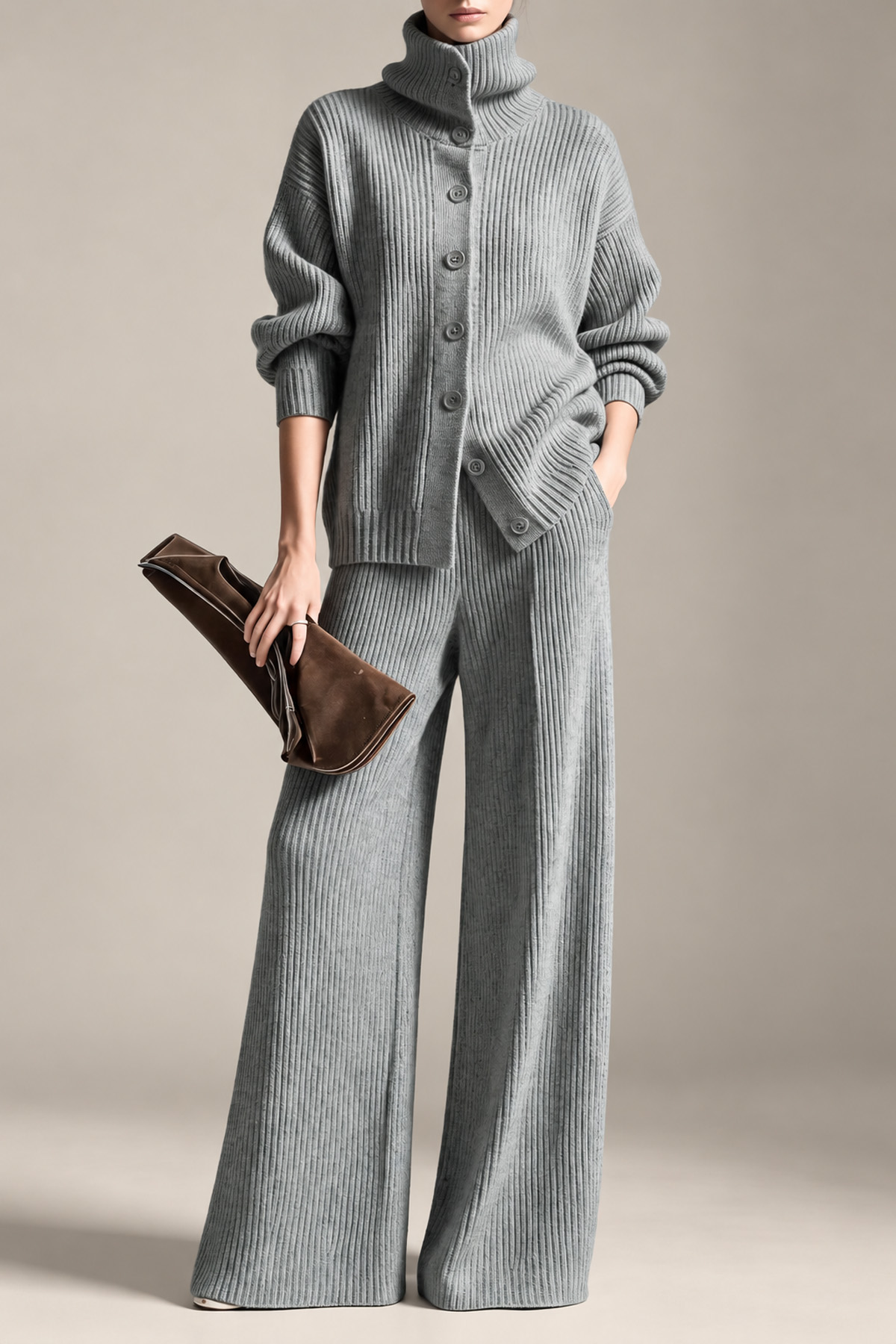 Petra High Waist Knit Pants Set