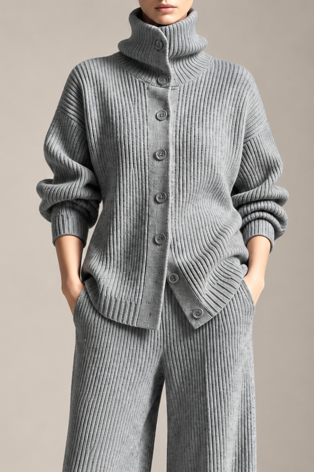 Petra High Waist Knit Pants Set