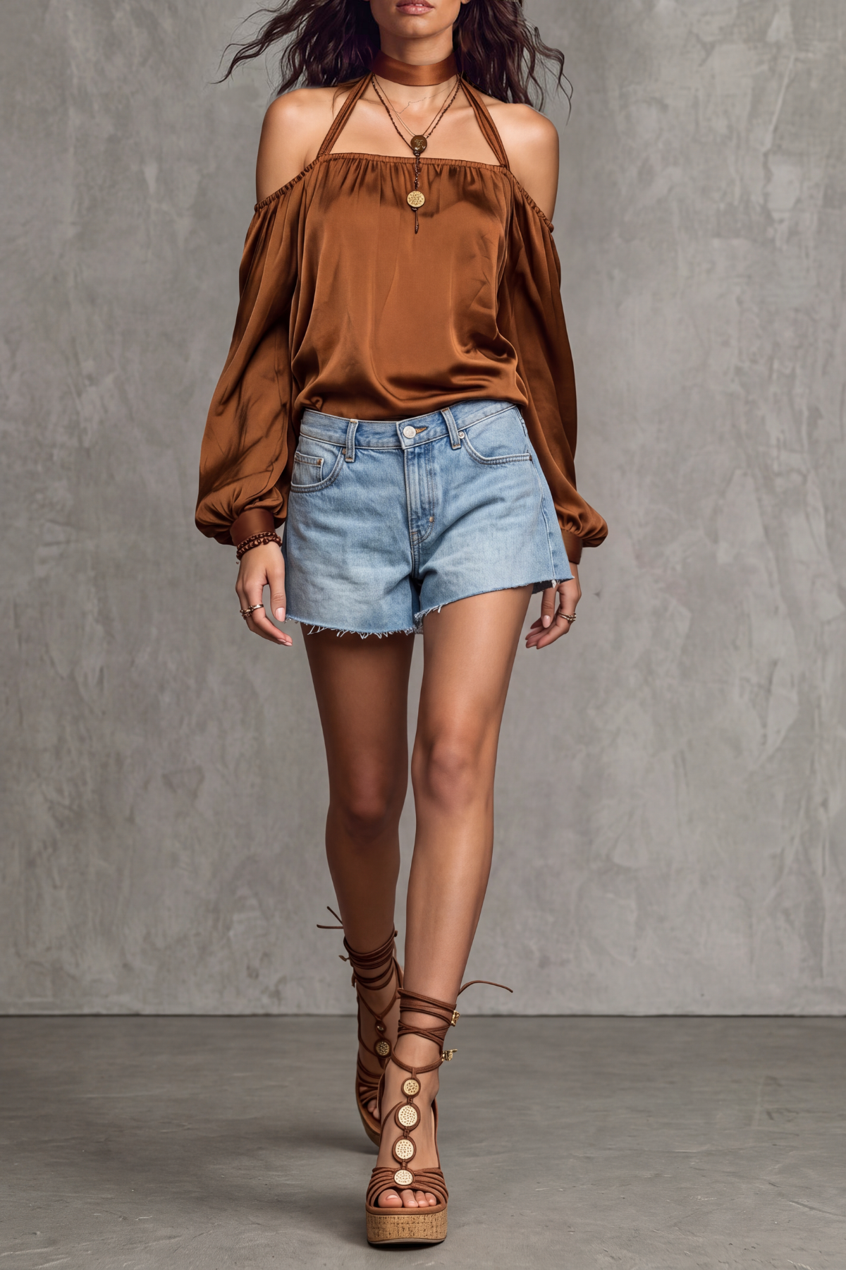 Quinn Halter Neck Long Sleeve Top