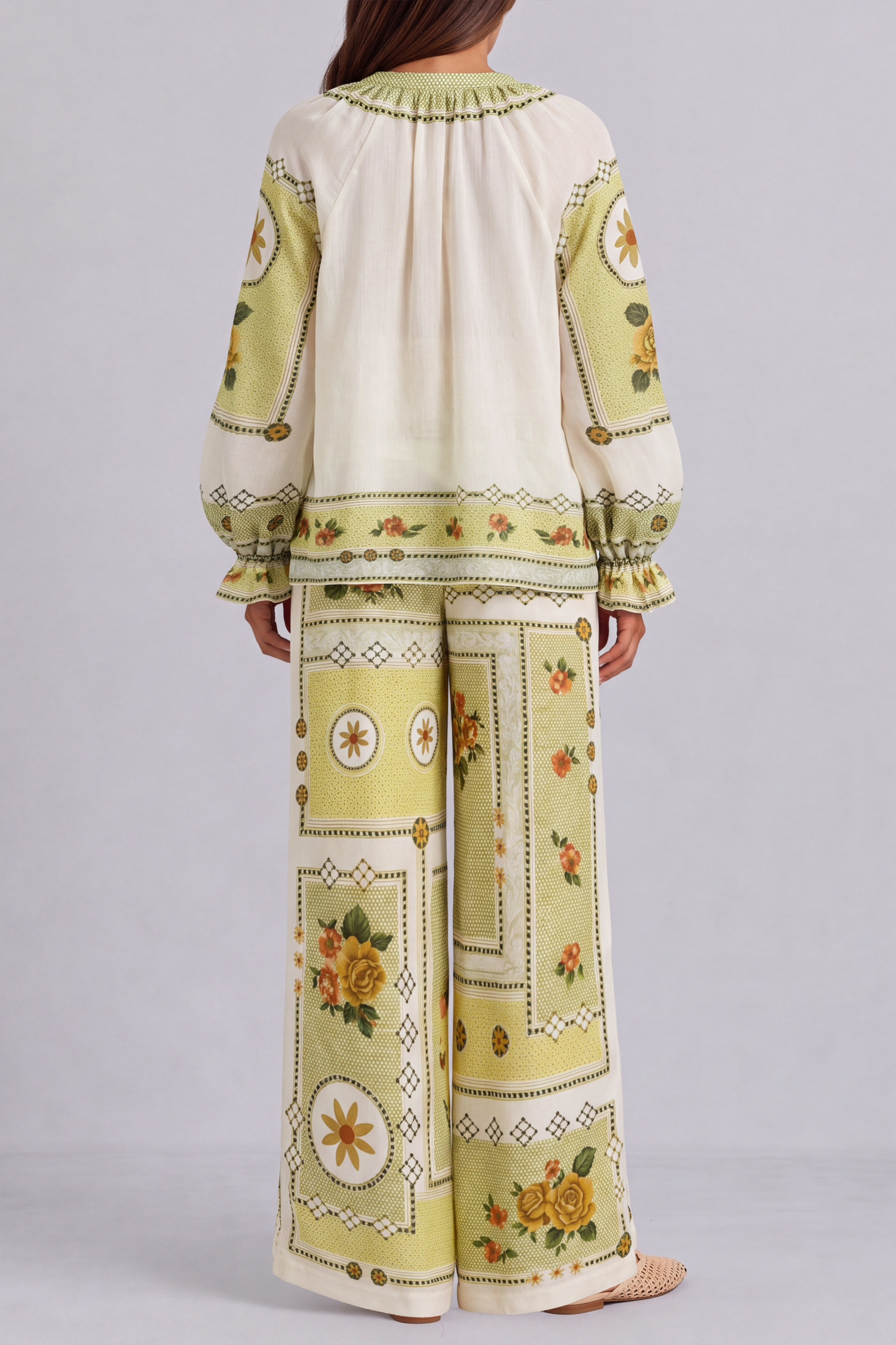 Rebecca Tie Up Floral Print Pants Set