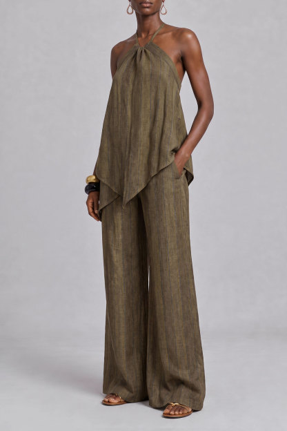 Sabrina Asymmetrical Stripe Pants Set