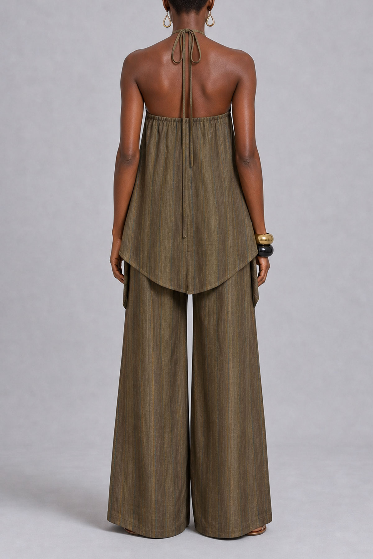 Sabrina Asymmetrical Stripe Pants Set