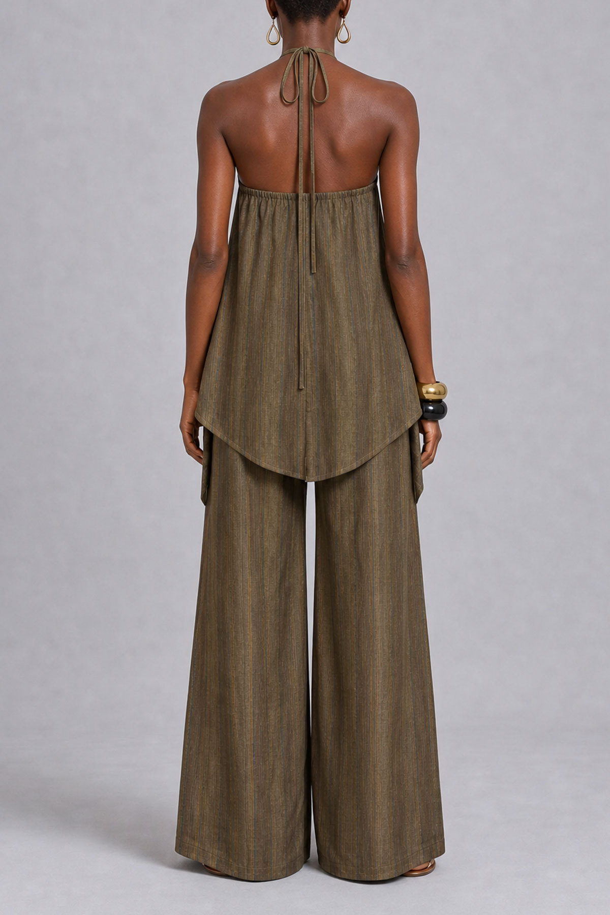 Sabrina Asymmetrical Stripe Pants Set