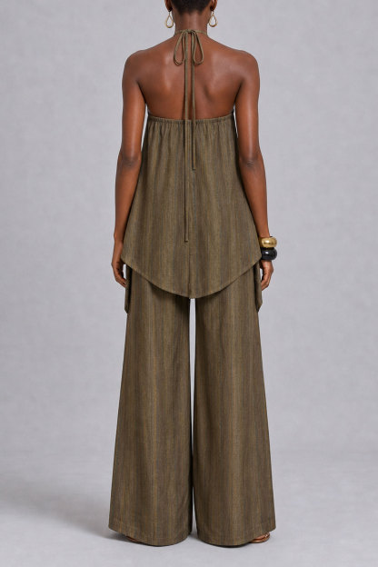 Sabrina Asymmetrical Stripe Pants Set