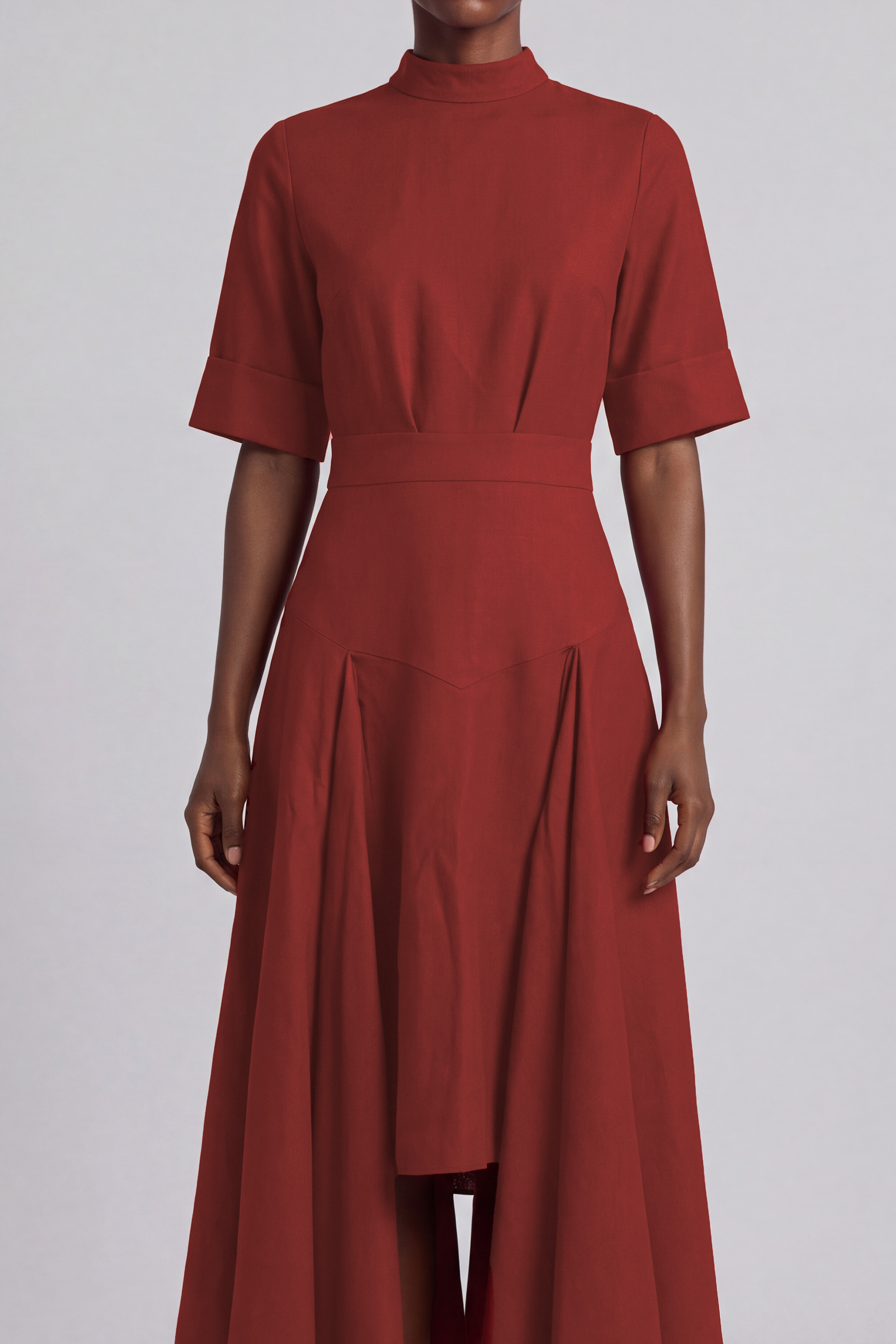 Sasha Asymmetrical Tie Up Midi Dress