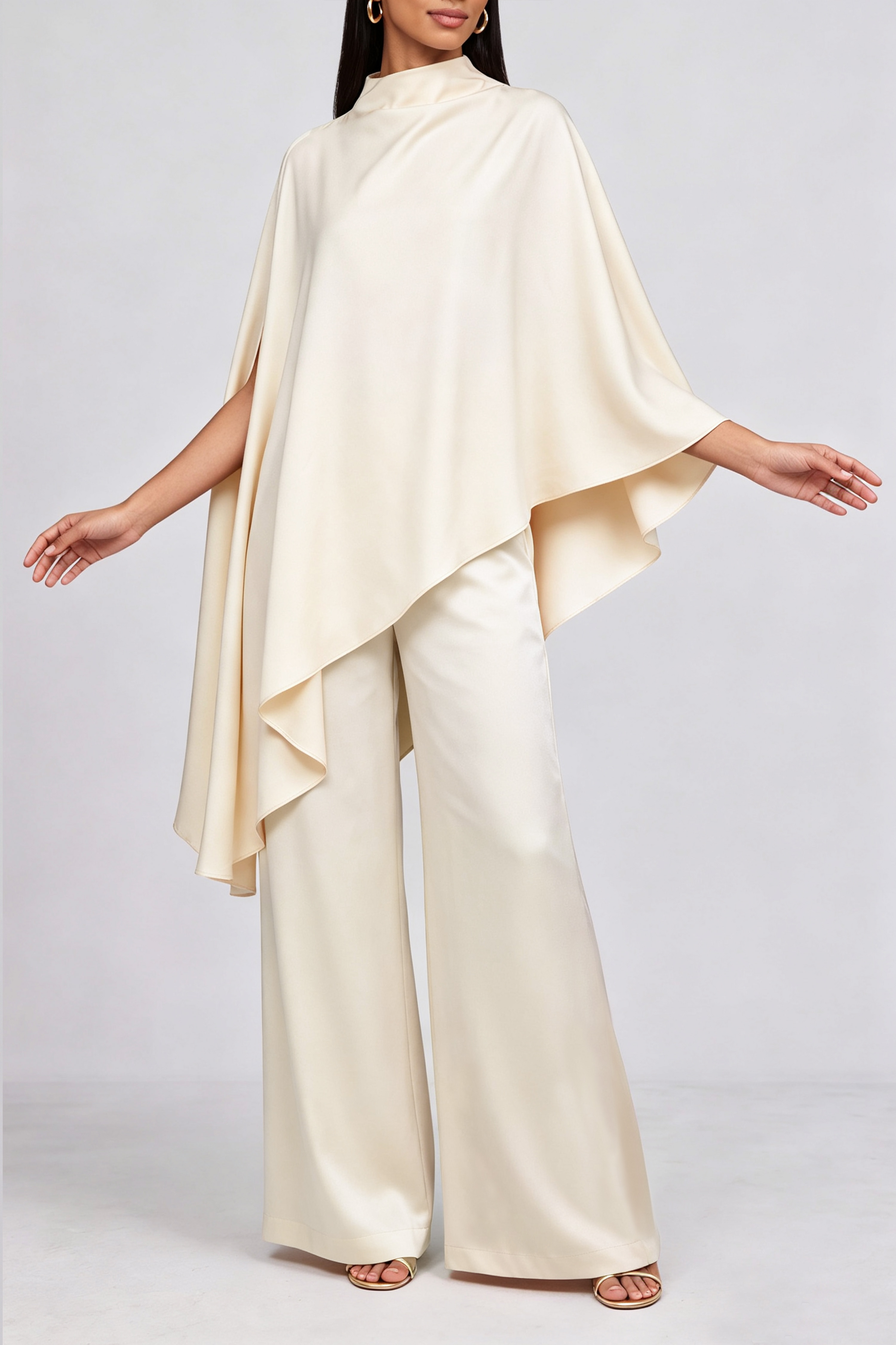 Seraphina High Neck Asymmetrical Pants Set