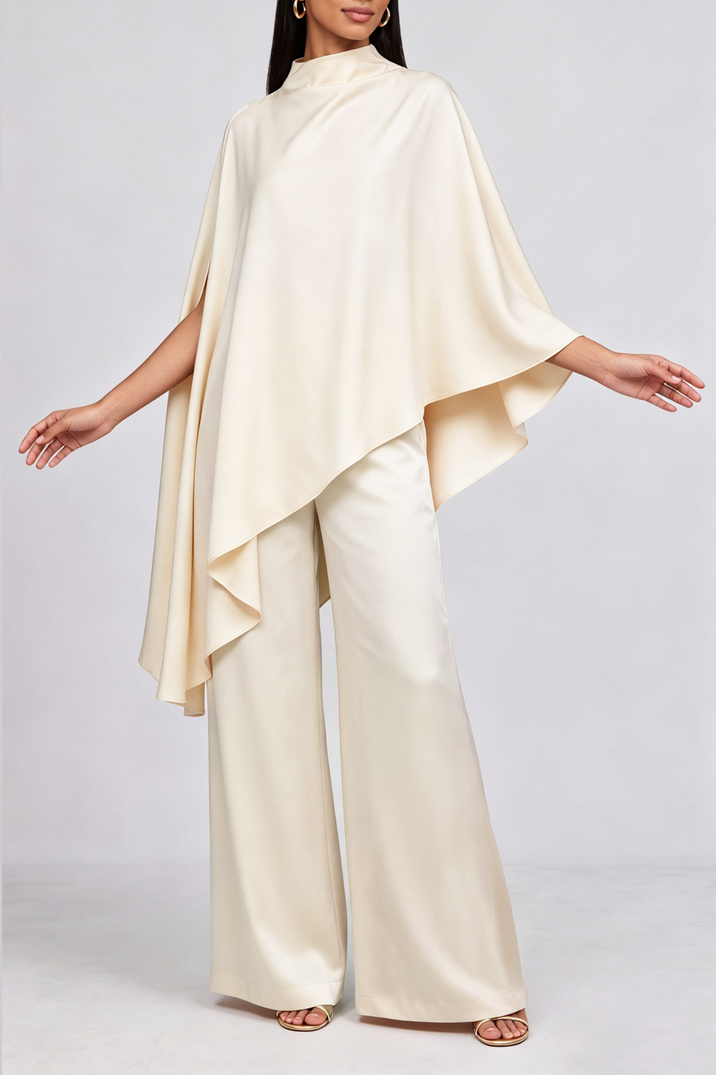 Seraphina High Neck Asymmetrical Pants Set