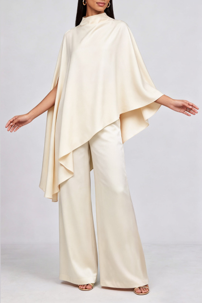 Seraphina High Neck Asymmetrical Pants Set