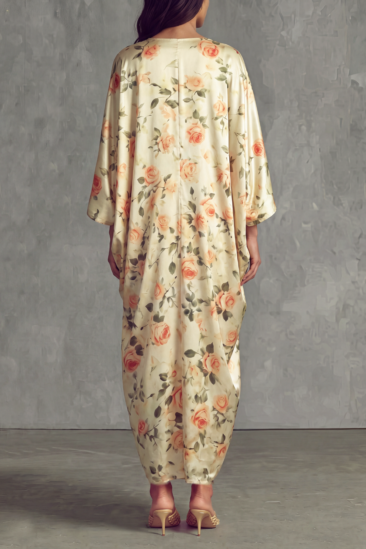 Skye Rose Print Crystal Maxi Dress