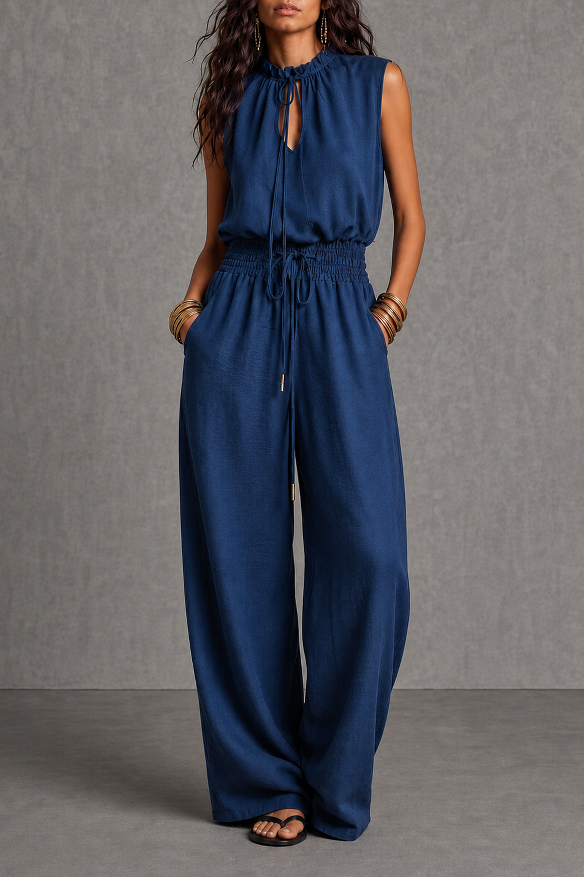 Sloane Sleeveless Drawstring Jumpsuit