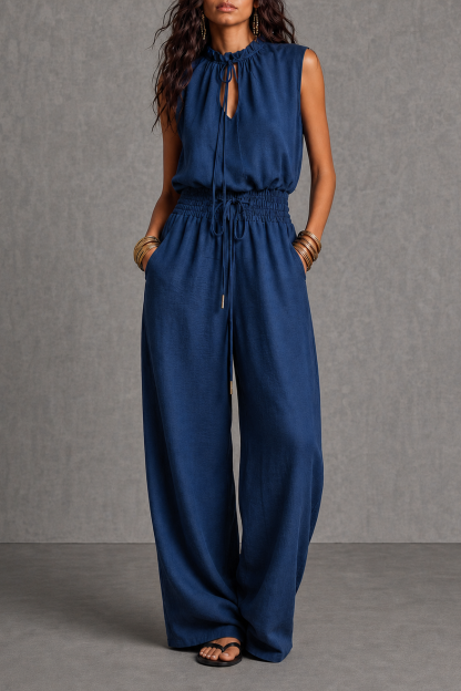 Sloane Sleeveless Drawstring Jumpsuit