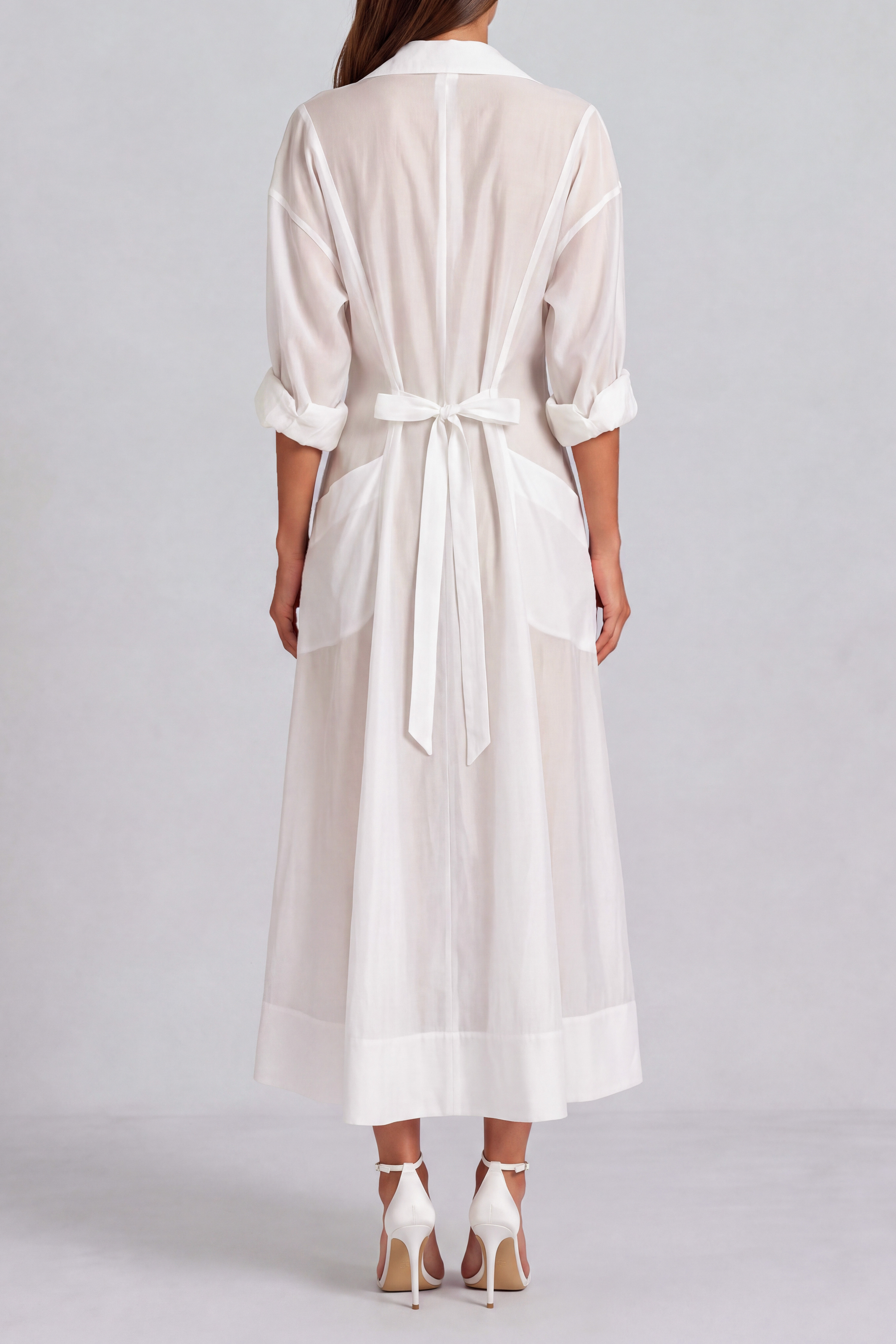 Talia Plunge Neck Pocket Midi Dress