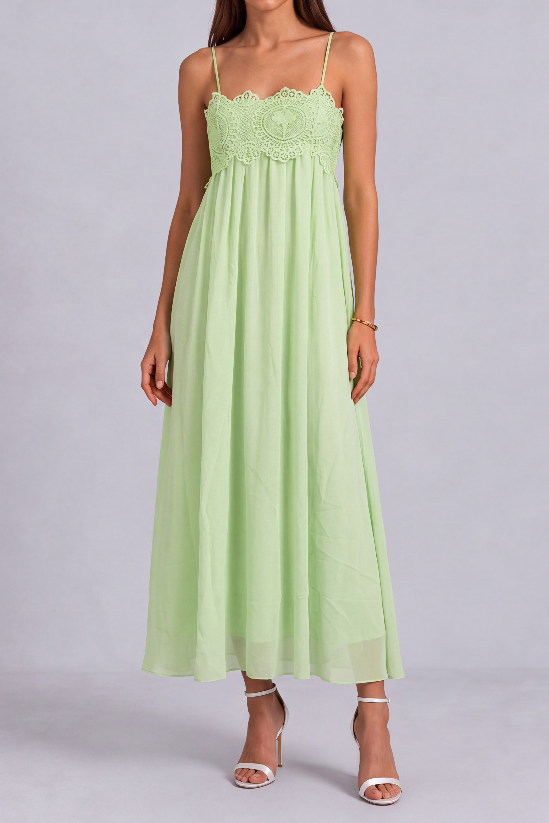 Tatiana Spaghetti Ruched Midi Dress