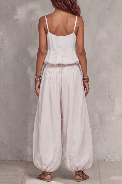 Tavella Embroidery Drawstring Pants Set