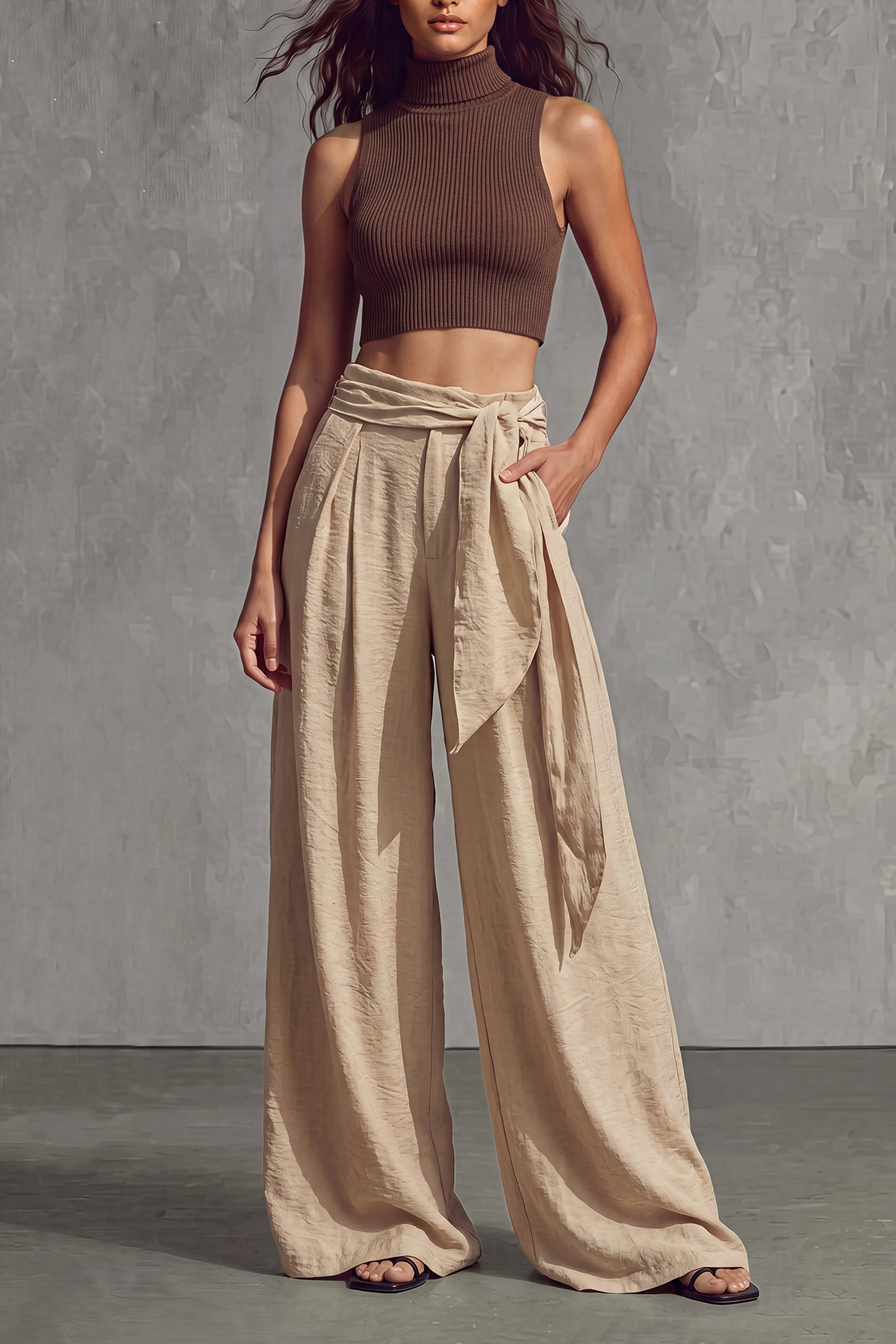 Torvique Tie Wrap High Waist Pants