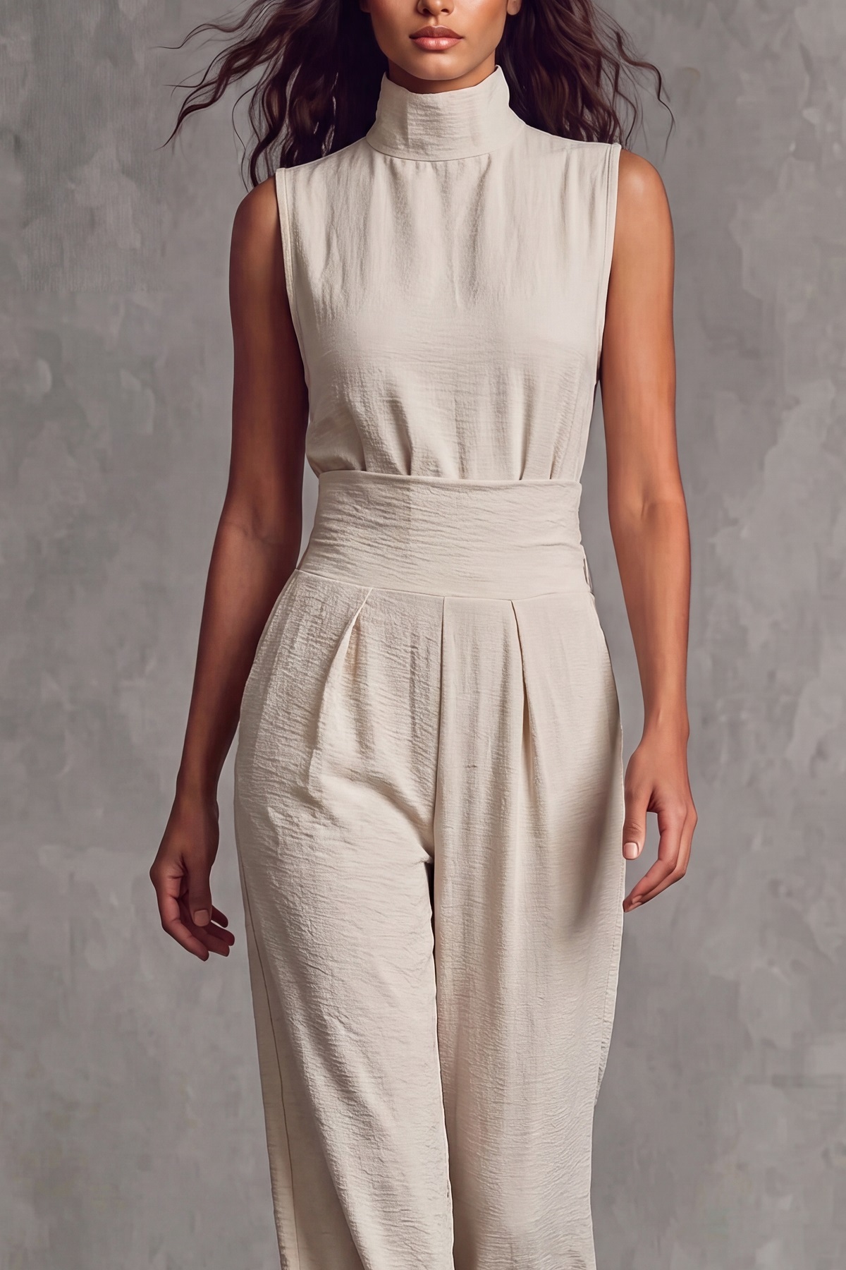 Vynelle Sleeveless Wide Leg Pants Set