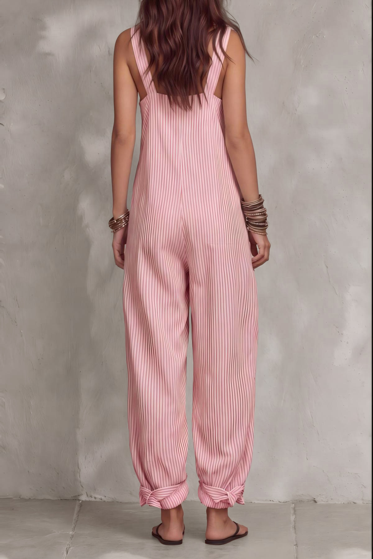 Xavyn Wide Strap Stripe Jumpsuit 
