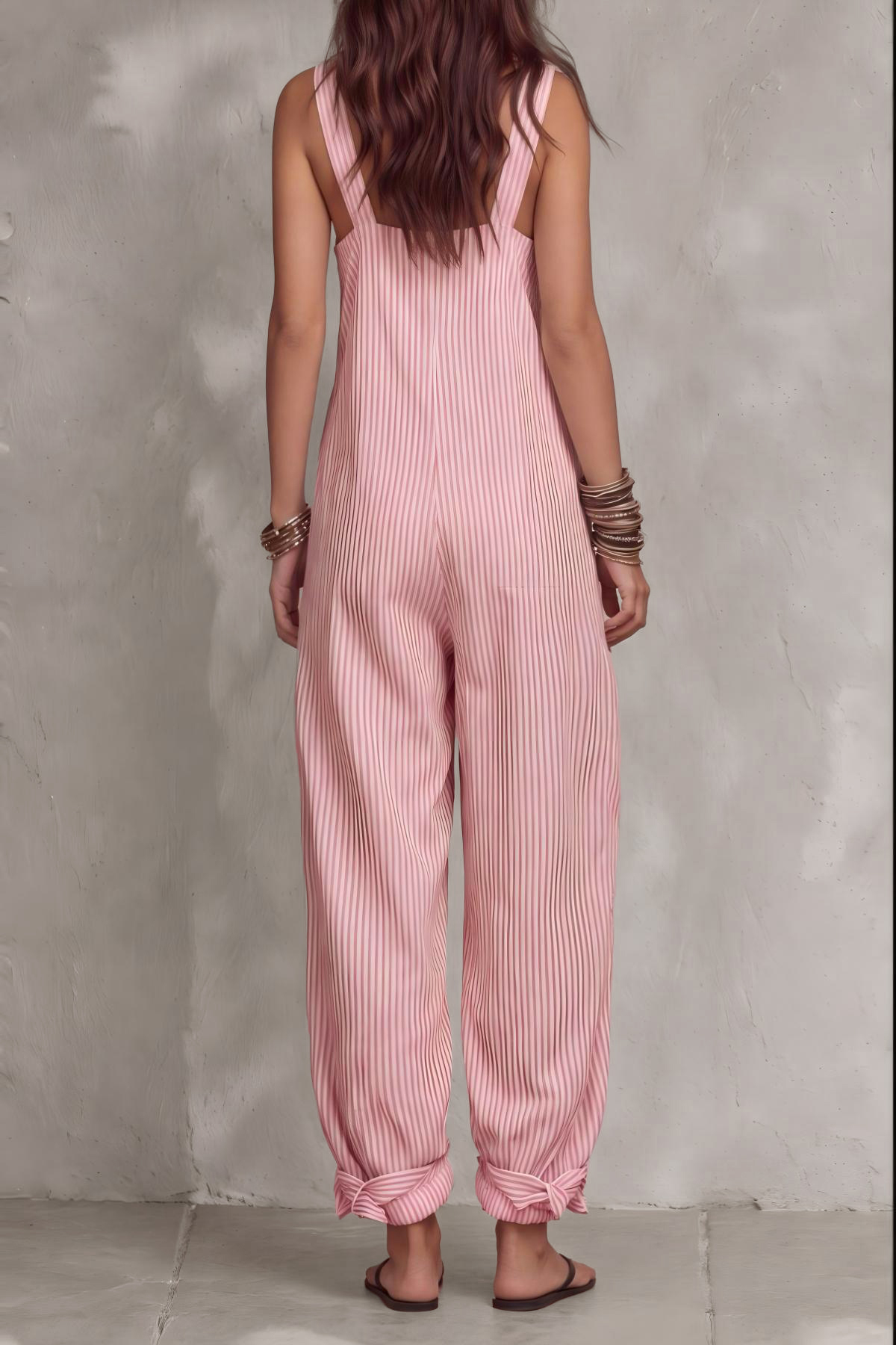 Xavyn Wide Strap Stripe Jumpsuit 